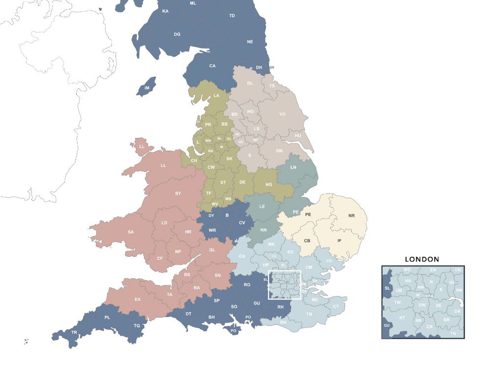 UK sales territory map